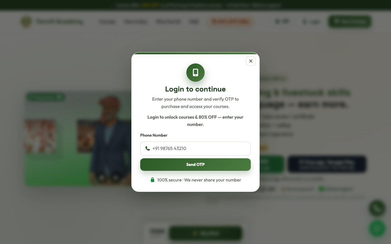 FarmX Academy website