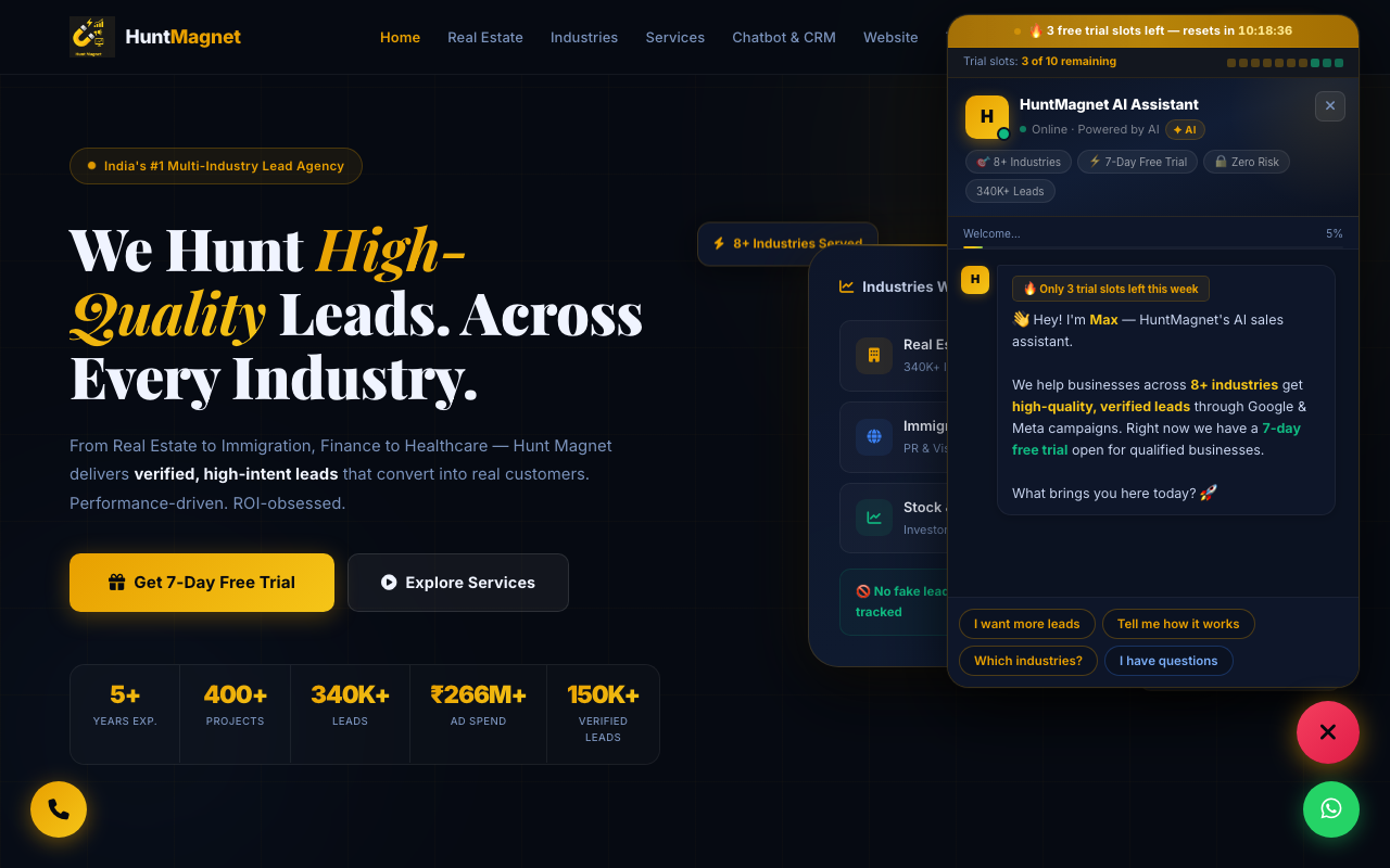 Hunt Magnet website
